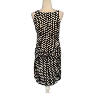 Valentino Authentic Vintage Black White Polka Dot Tank Knee Length Dress 10 Med